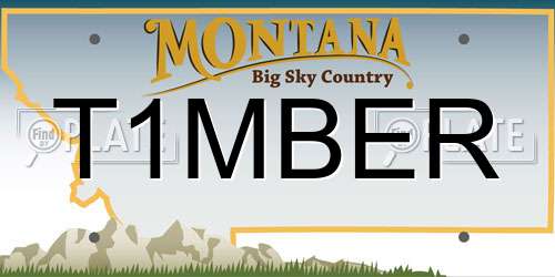 T1MBER Montana License Plate