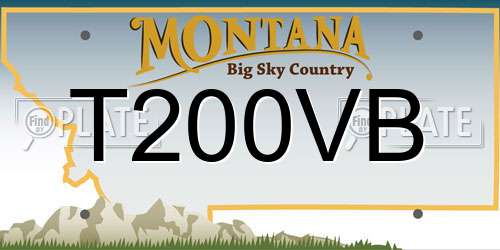 T200VB Montana License Plate