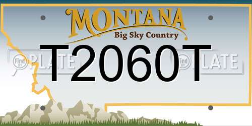 T2060T Montana License Plate