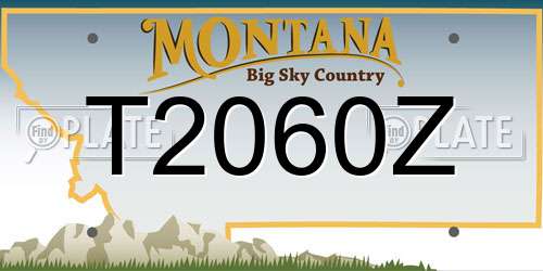 T2060Z Montana License Plate