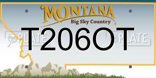 T206OT Montana License Plate