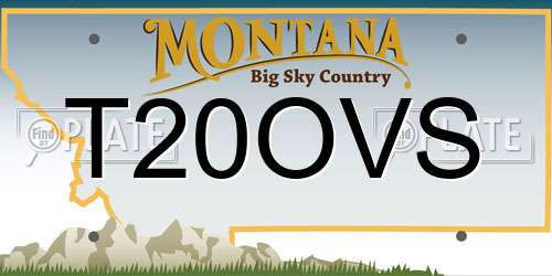 T20OVS Montana License Plate
