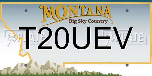 T20UEV Montana License Plate