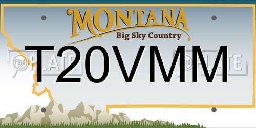T20VMM Montana License Plate