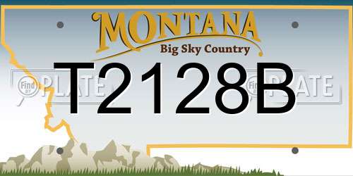 T2128B Montana License Plate