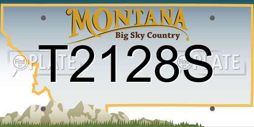 T2128S Montana License Plate