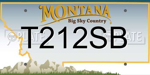 T212SB Montana License Plate