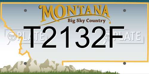 T2132F Montana License Plate