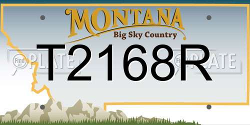 T2168R Montana License Plate