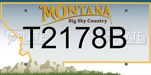 T2178B Montana License Plate