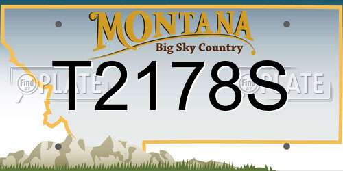 T2178S Montana License Plate
