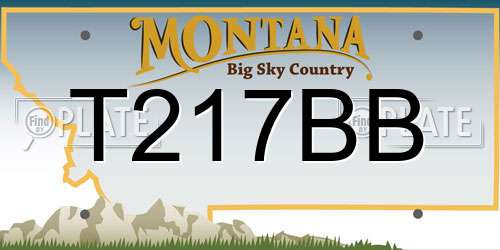 T217BB Montana License Plate