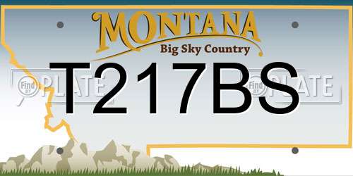 T217BS Montana License Plate