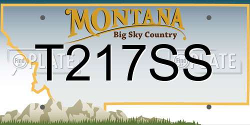 T217SS Montana License Plate