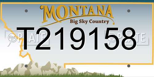 T219158 Montana License Plate
