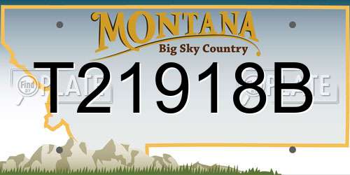 T21918B Montana License Plate