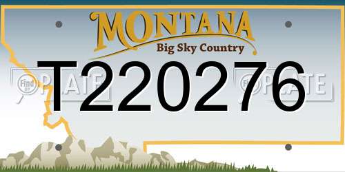T220276 Montana License Plate