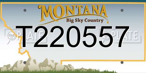 T220557 Montana License Plate