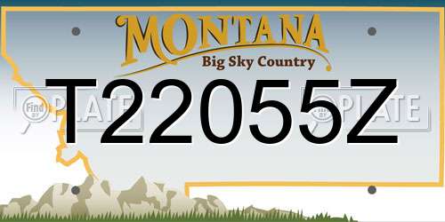 T22055Z Montana License Plate