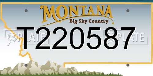 T220587 Montana License Plate