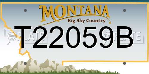 T22059B Montana License Plate