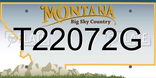 T22072G Montana License Plate