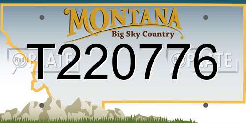 T220776 Montana License Plate