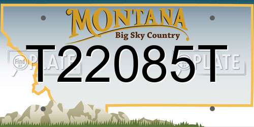 T22085T Montana License Plate