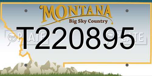 T220895 Montana License Plate