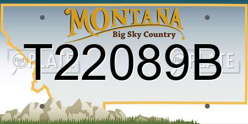 T22089B Montana License Plate