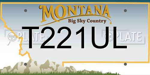 T221UL Montana License Plate