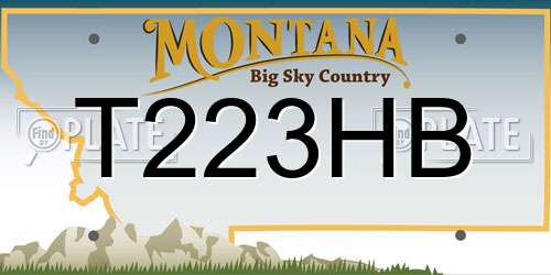 T223HB Montana License Plate