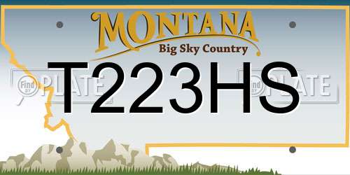 T223HS Montana License Plate