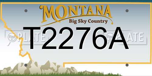 T2276A Montana License Plate