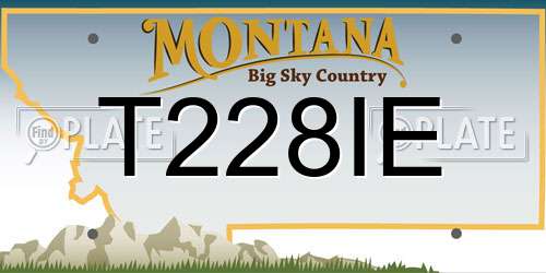 T228IE Montana License Plate