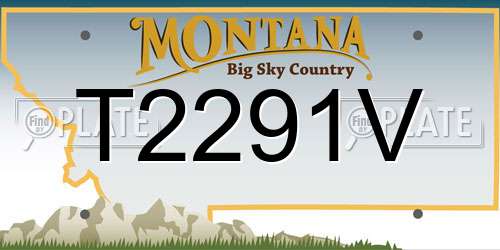 T2291V Montana License Plate