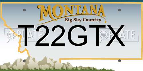 T22GTX Montana License Plate