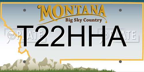 T22HHA Montana License Plate