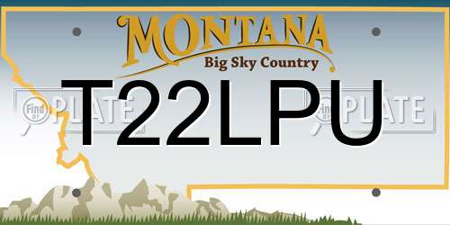 T22LPU Montana License Plate