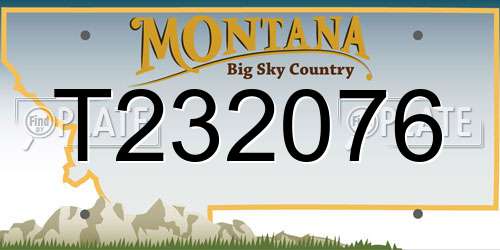 T232076 Montana License Plate