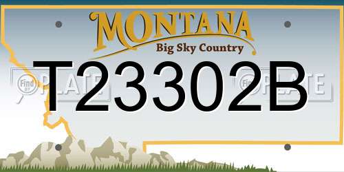 T23302B Montana License Plate