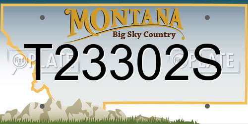 T23302S Montana License Plate