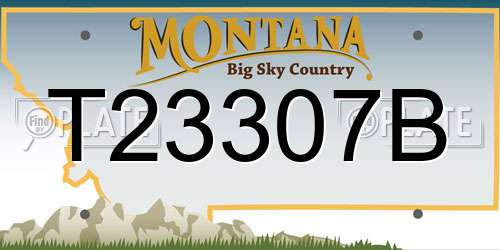 T23307B Montana License Plate