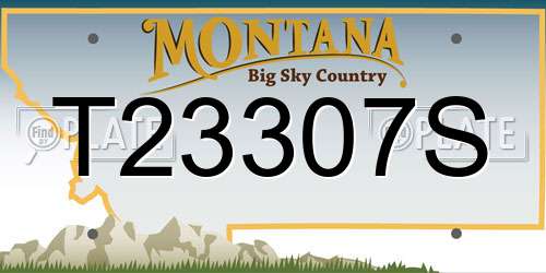 T23307S Montana License Plate