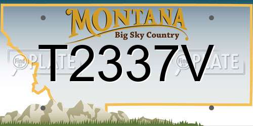 T2337V Montana License Plate