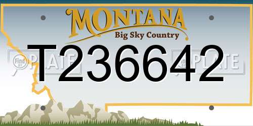 T236642 Montana License Plate