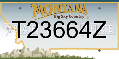 T23664Z Montana License Plate