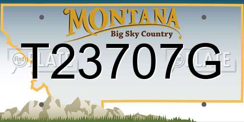 T23707G Montana License Plate