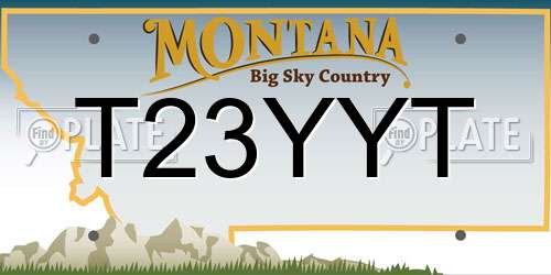 T23YYT Montana License Plate