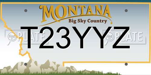 T23YYZ Montana License Plate